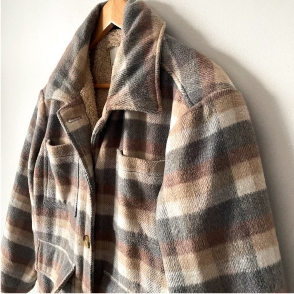 Plaid Shacket Coat - image 2